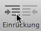 Symbolleiste - Einrückung