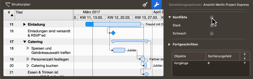 Konflikte-Anzeige abschalten