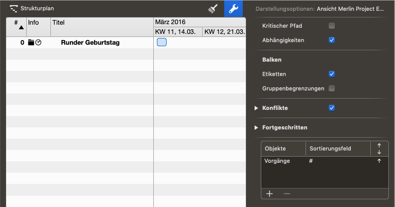 Darstellungsoptionen:Strukturplan