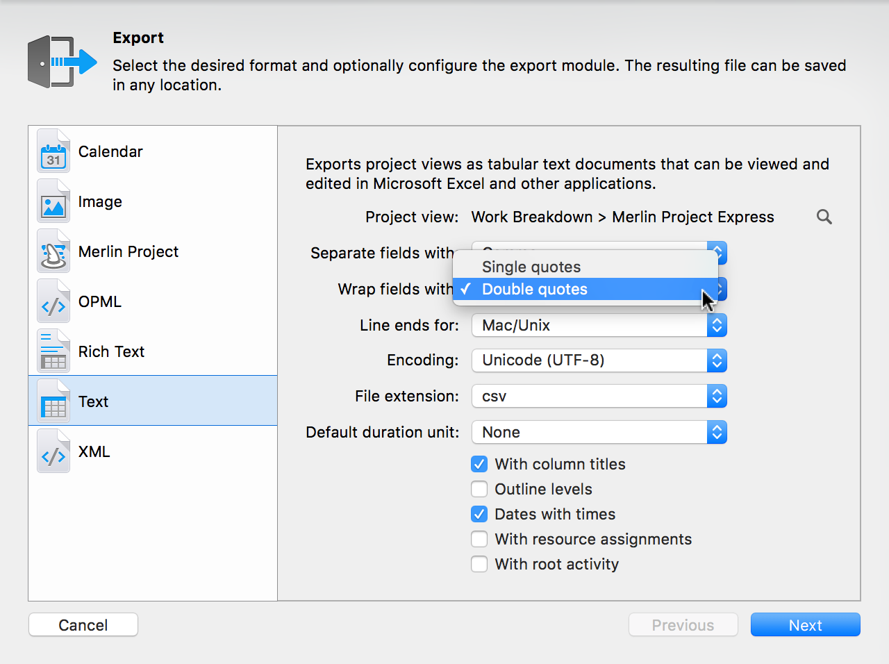 Export:CSV - Wrap Fields