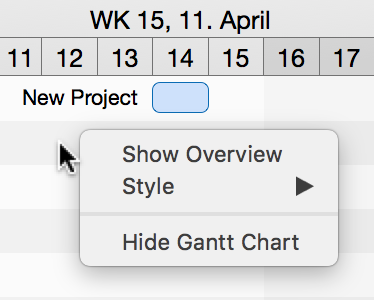 Gantt: Show/Hide