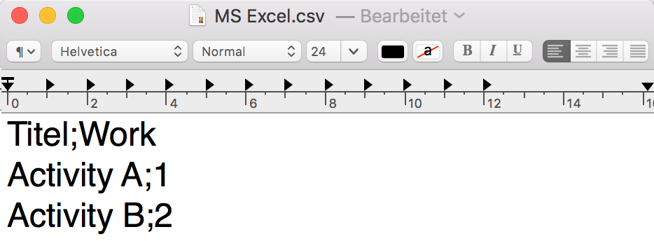 CSV:TextEdit