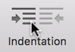 Toolbar - Indentation