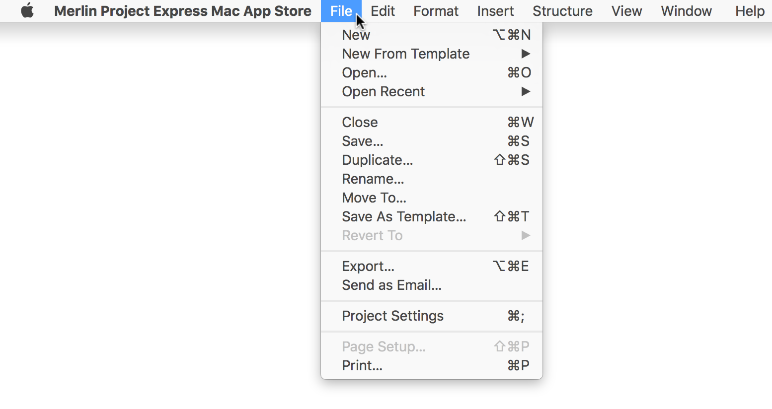 Menu:File