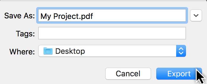 Print:Save PDF Export