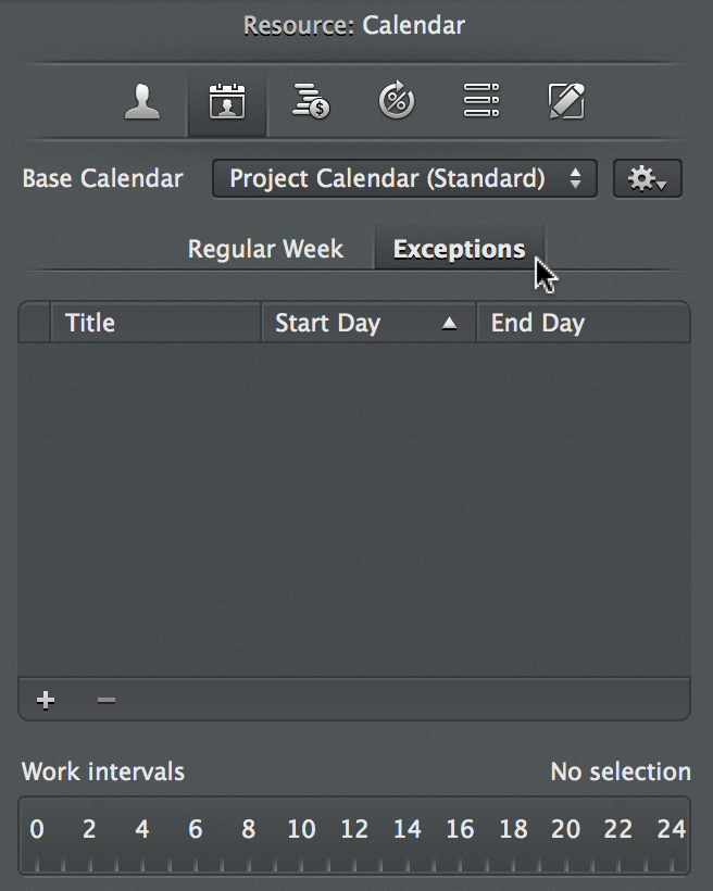 Resource:Calender - Exceptions