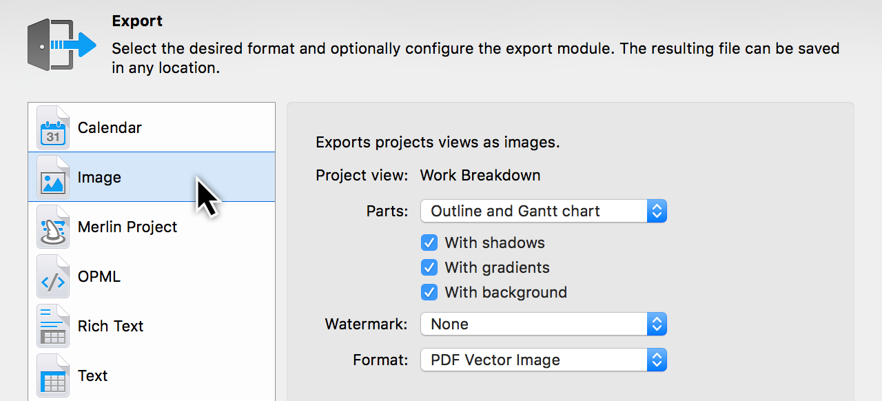 Print:PDF Export