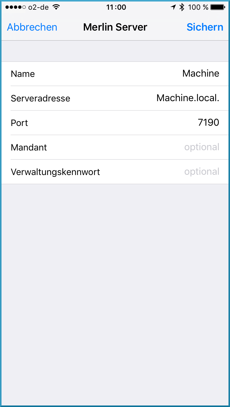 Go:Merlin Server Einstellungen