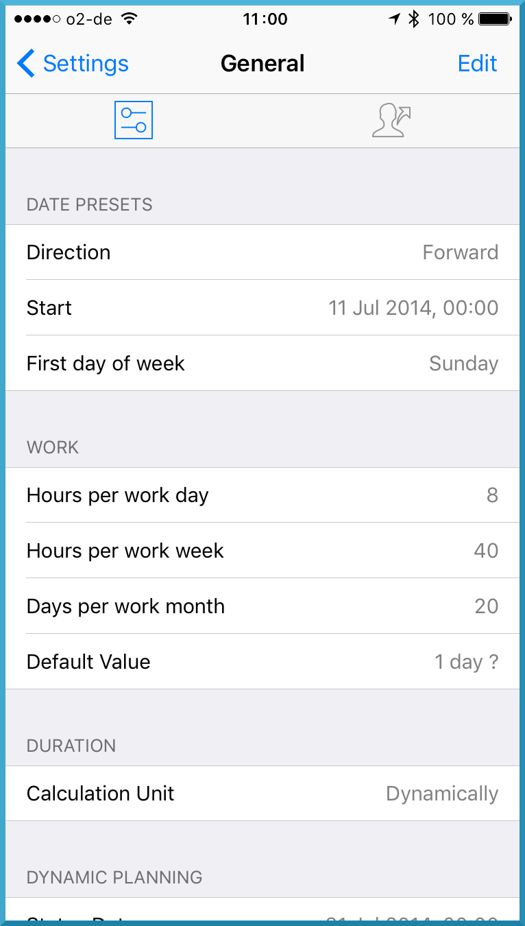 Go:General settings