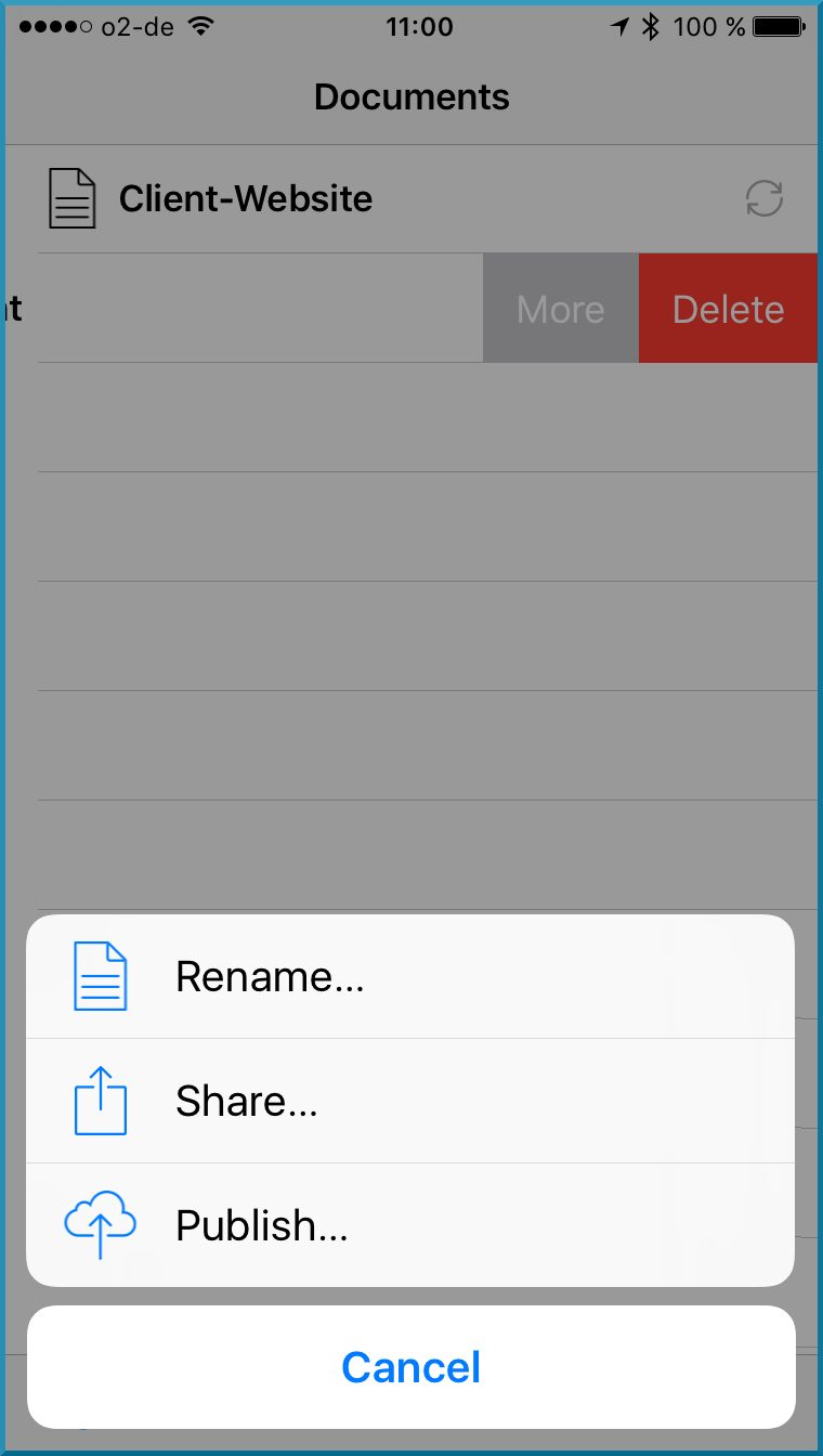 Go:More options