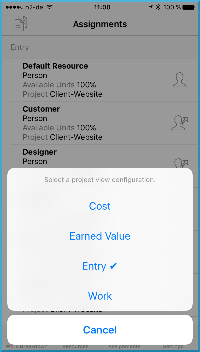 Go:Assignments view