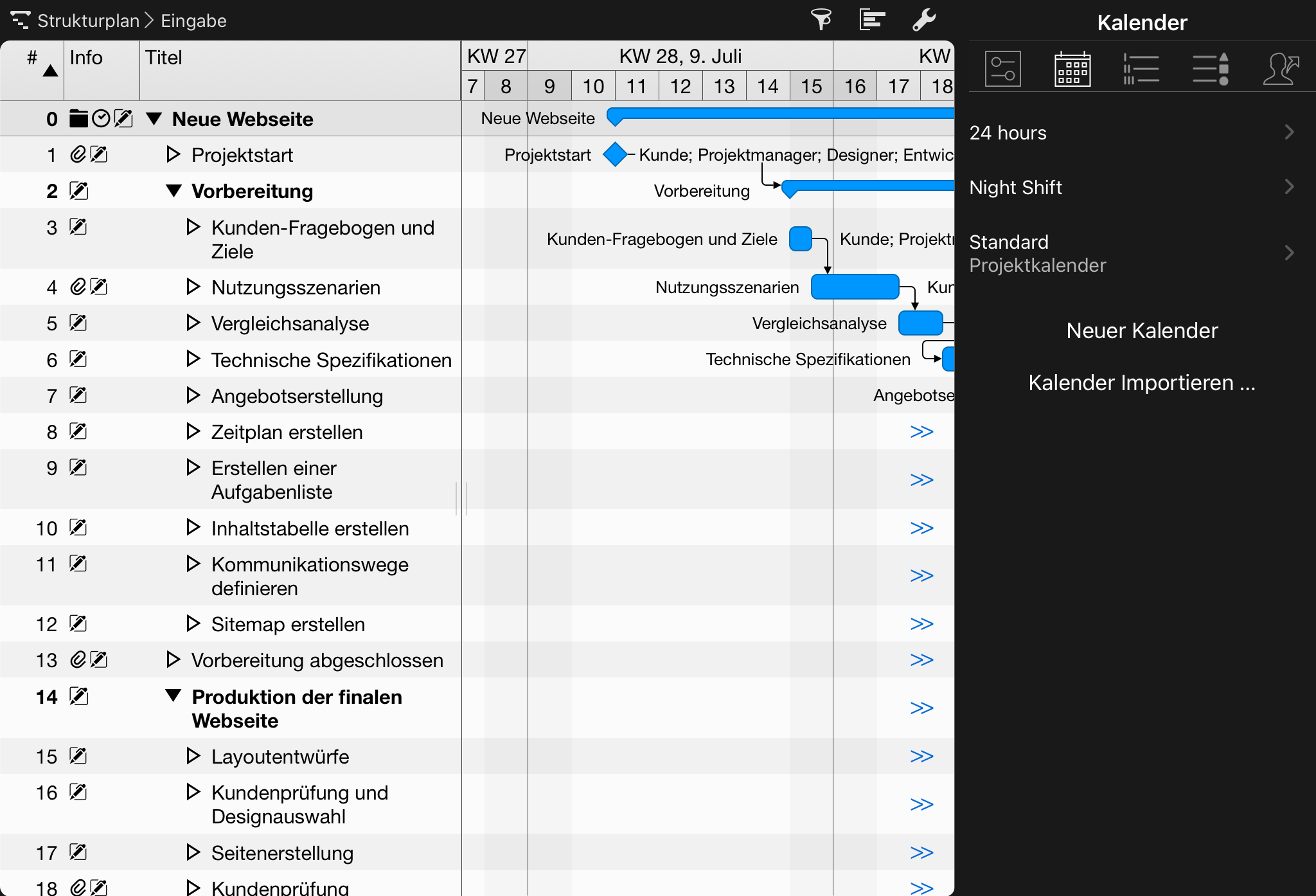 iPad:Einstellungen Kalender