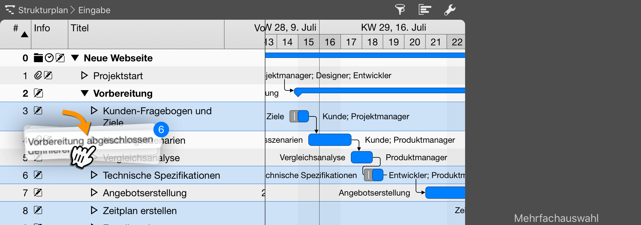 iPad:Mehrfachselektion verschieben