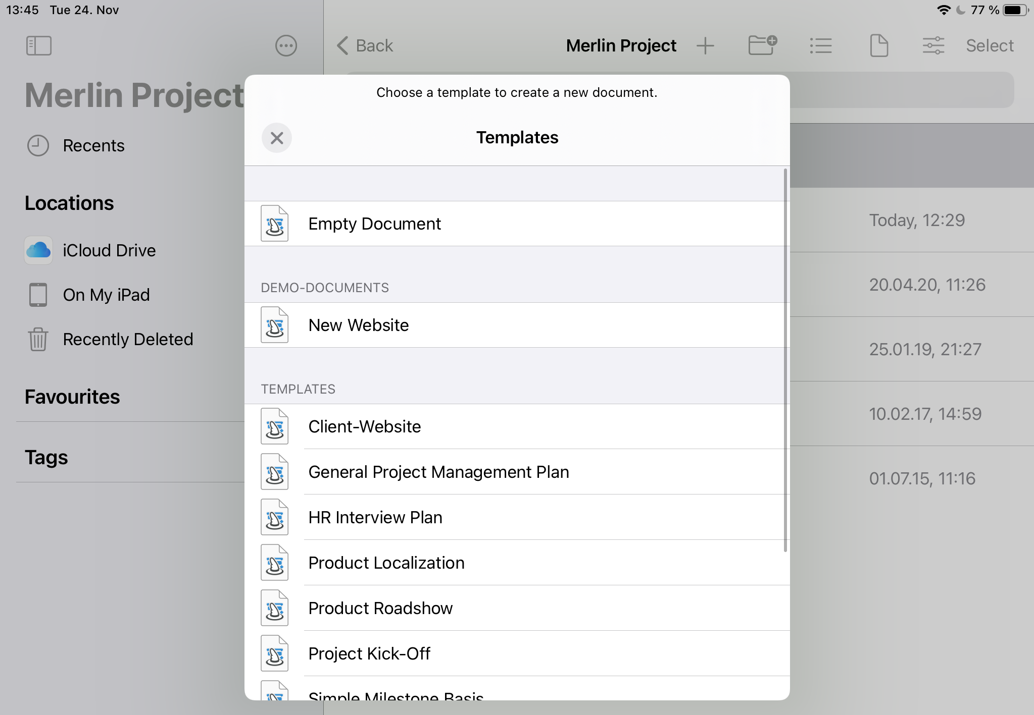 iPad:New Document