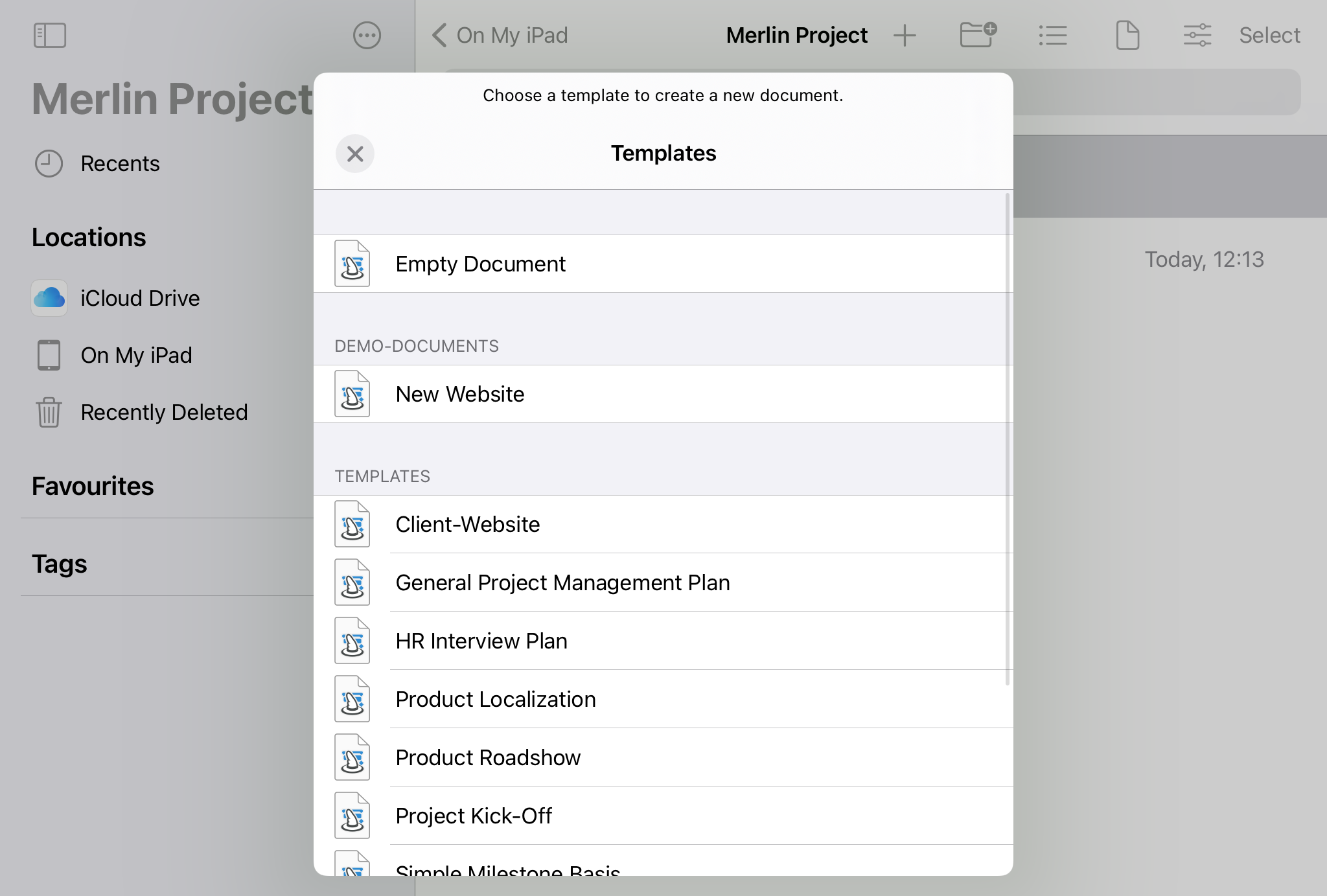 iPad:New Document