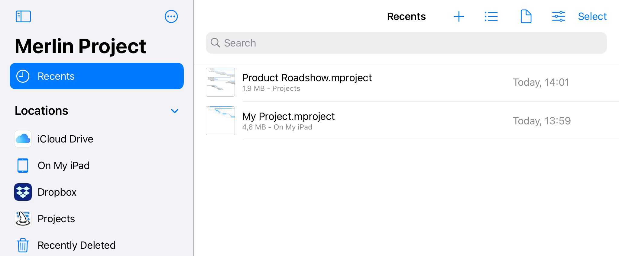 iPad:Project documents
