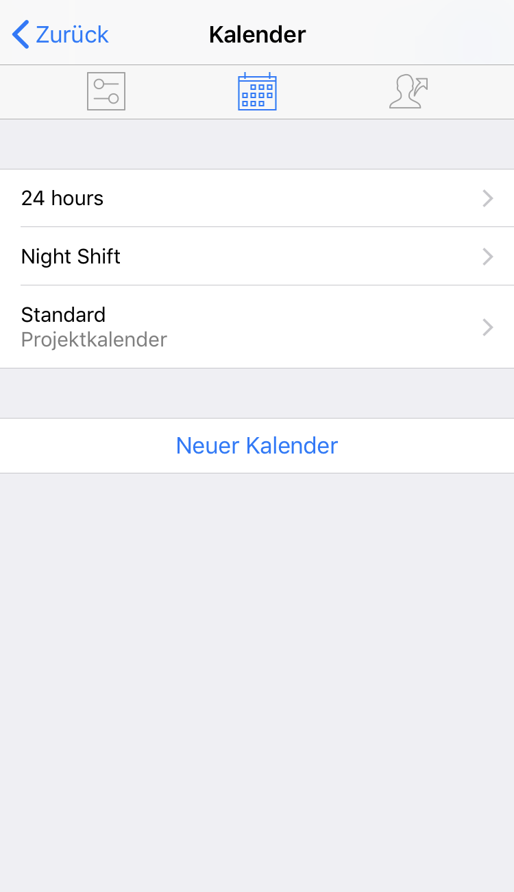 iPhone:Einstellungen Kalender