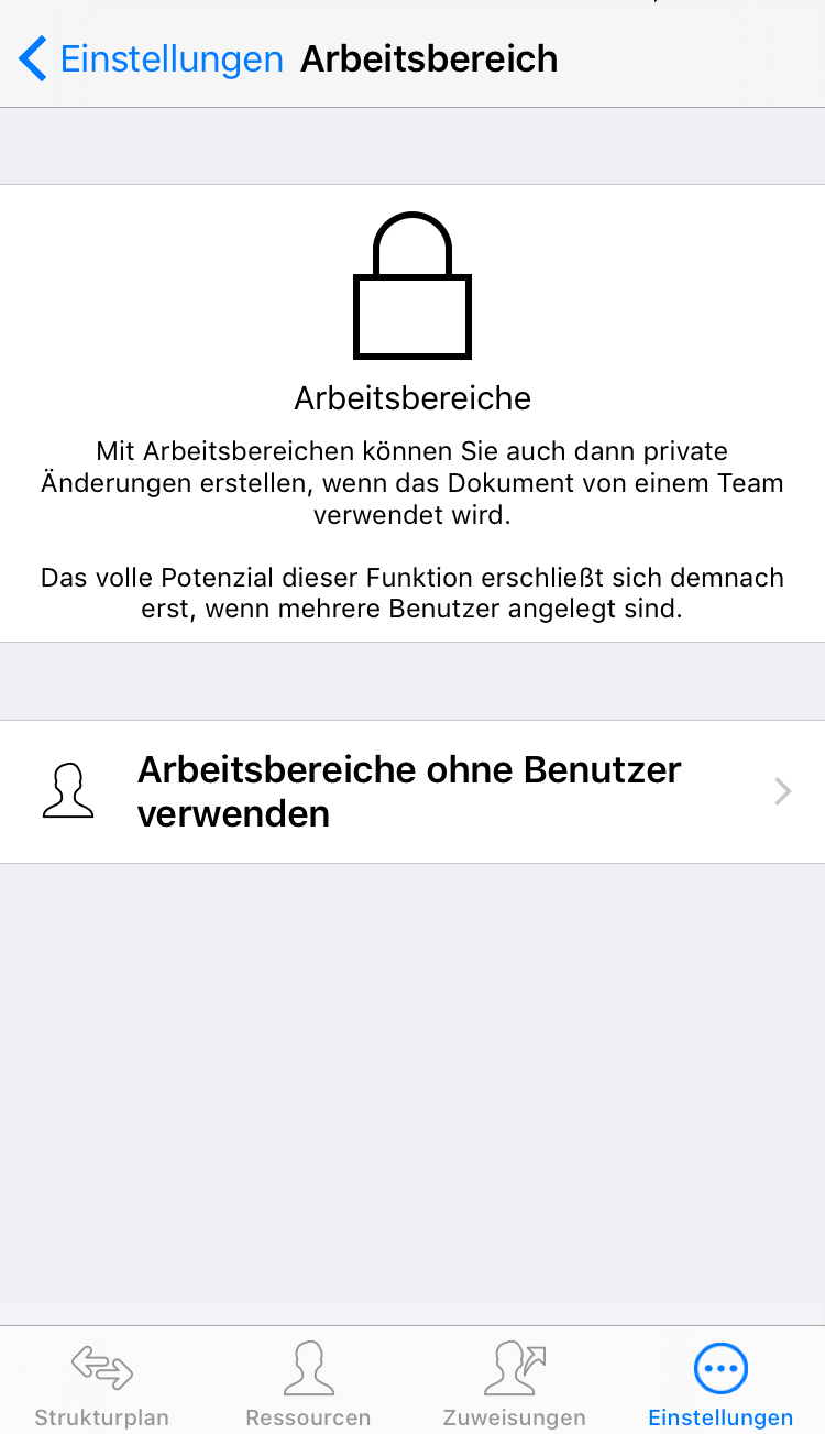 iPhone:Einstellungen Arbeitsbereich