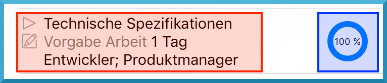 iPhone:Projekt Zeile links und rechts