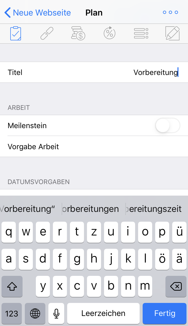 iPhone:Inspektor Bearbeiten