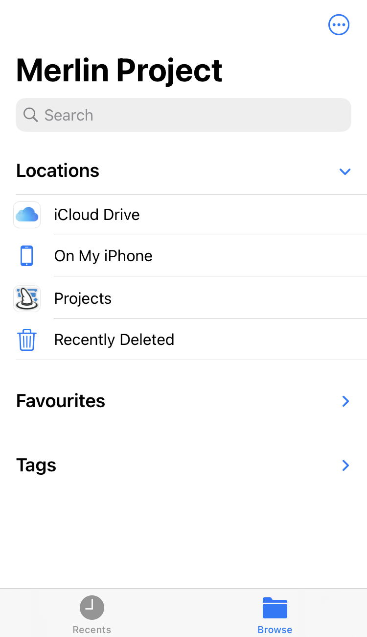 iPhone:Supported Locations for Merlin Project Documents