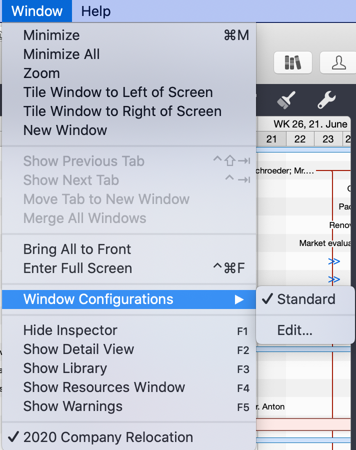 „Window Configuration“