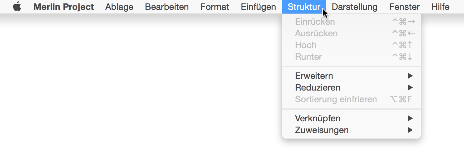 Menü:Struktur