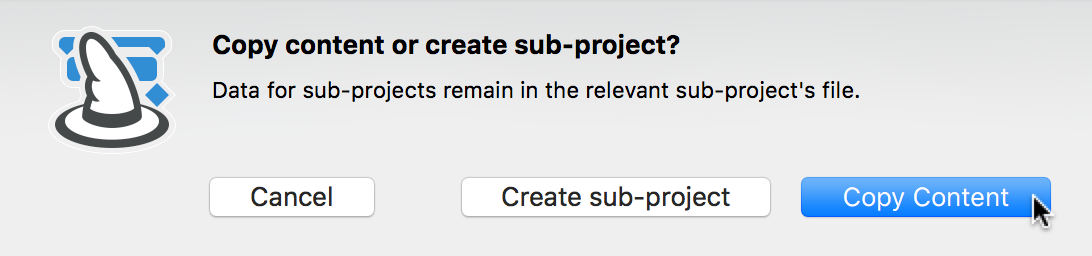 Menu:Open copy or sub-project