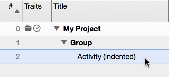 Toolbar - group/sub-activity