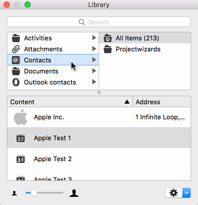 Library - Contacts