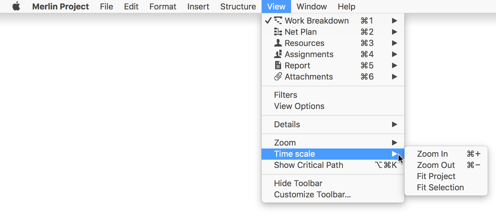 Menu:View - Time Scale