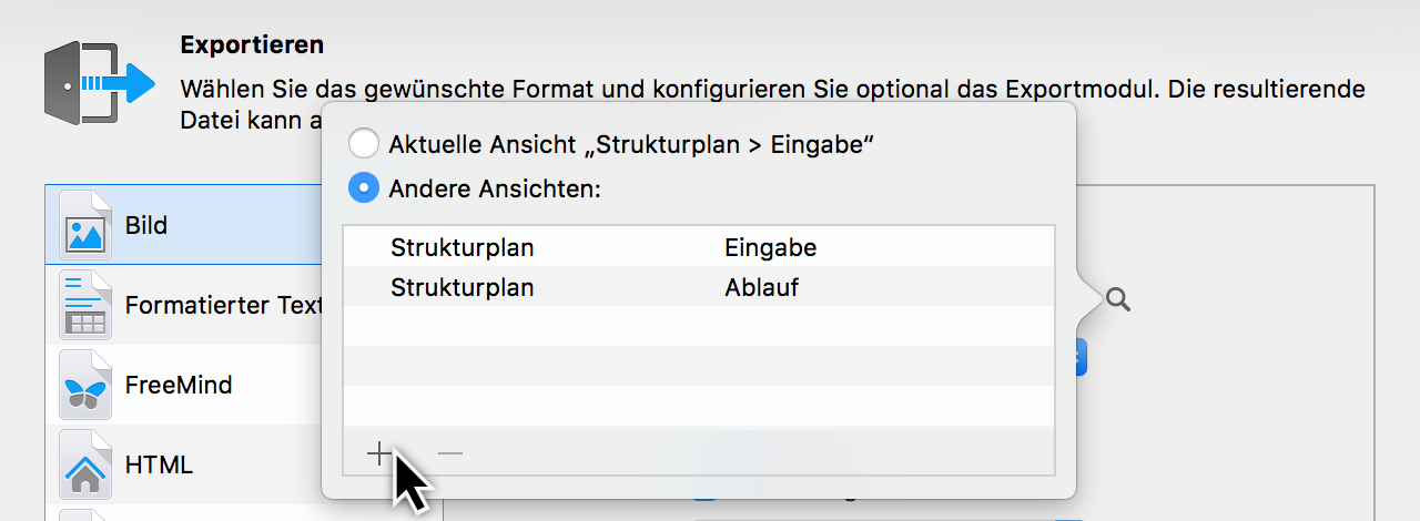 Drucken:PDF Export Ansichten