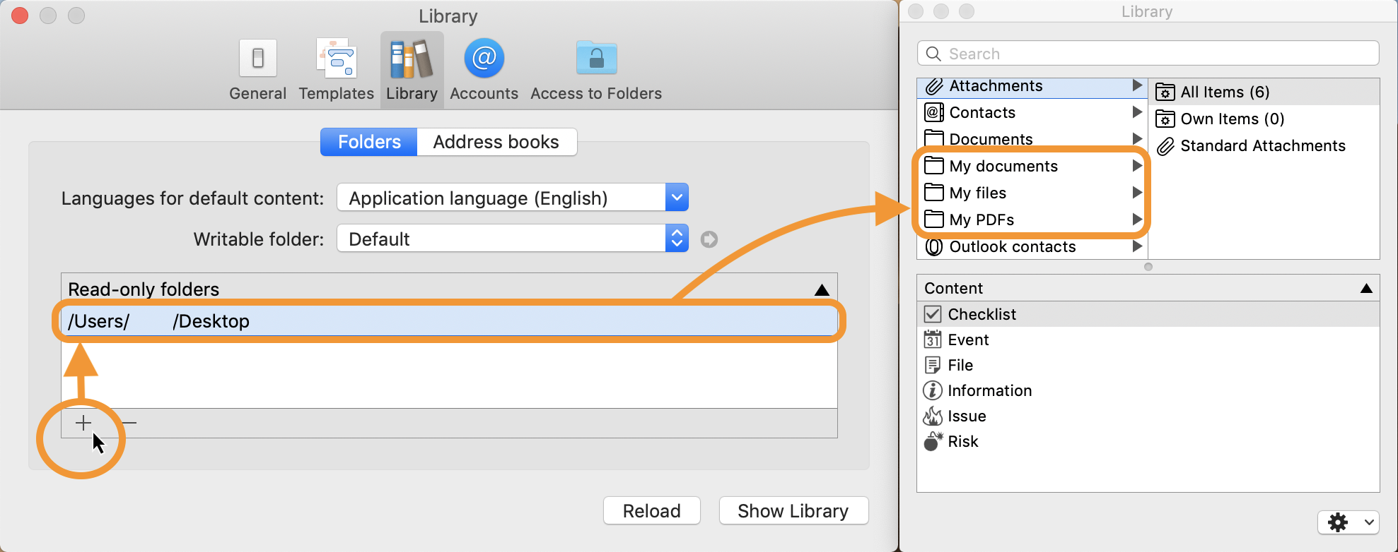 Preferences: Library - Read-only folders