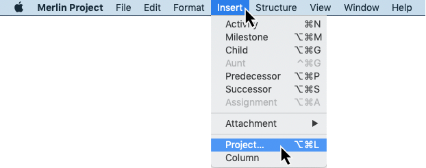 Combine Documents - Insert - Project