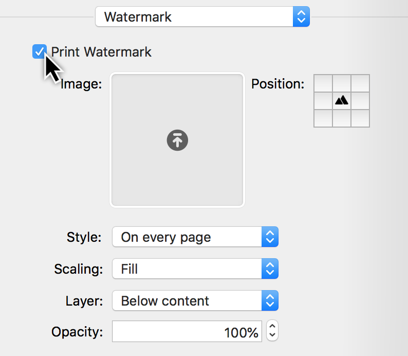 Print Menu:Watermark