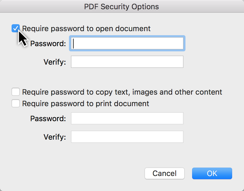 Print:PDF Password