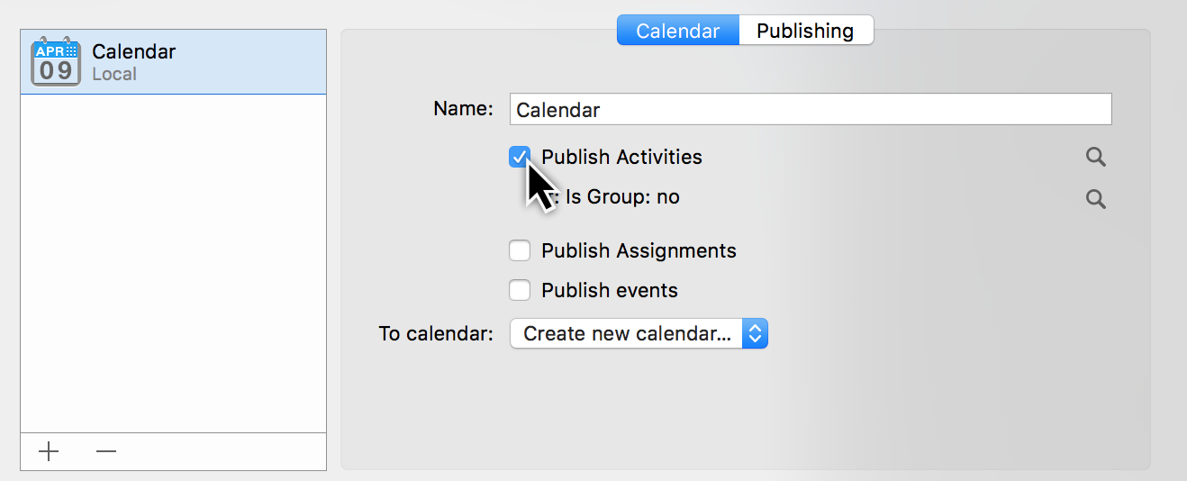 Calendar Options