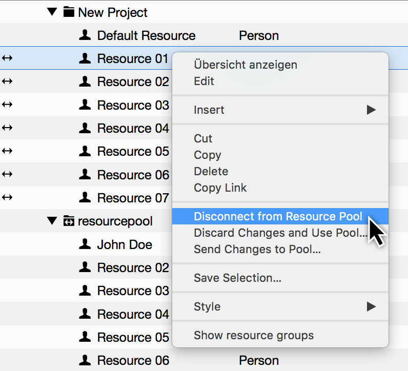 Respool: Disconnect Respool from Respool