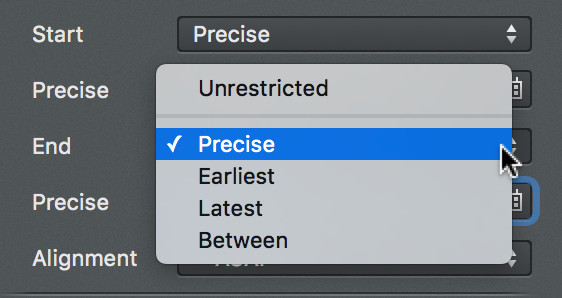 Start/Finish Presets