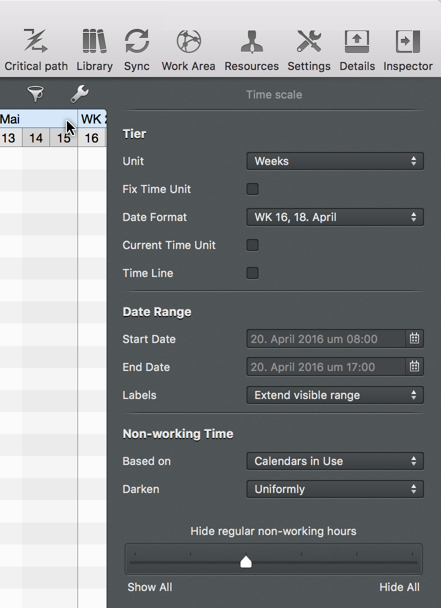 Time Scale Inspector
