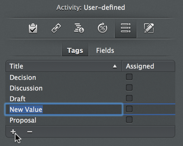 Activity:Custom - Tags