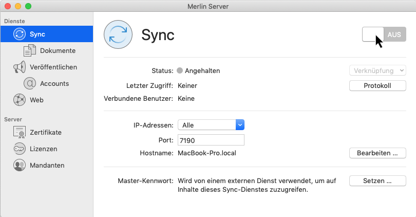 Server:Sync Aus