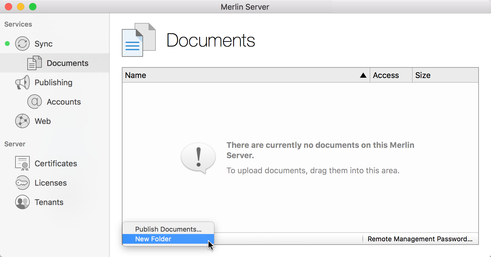 Server:Documents Folder