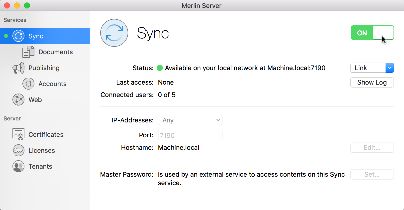 Server:Sync One Local