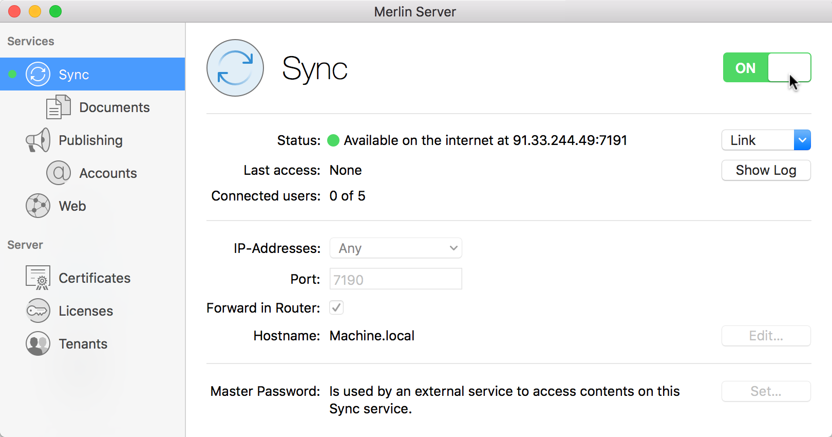 Server:Sync On Internet