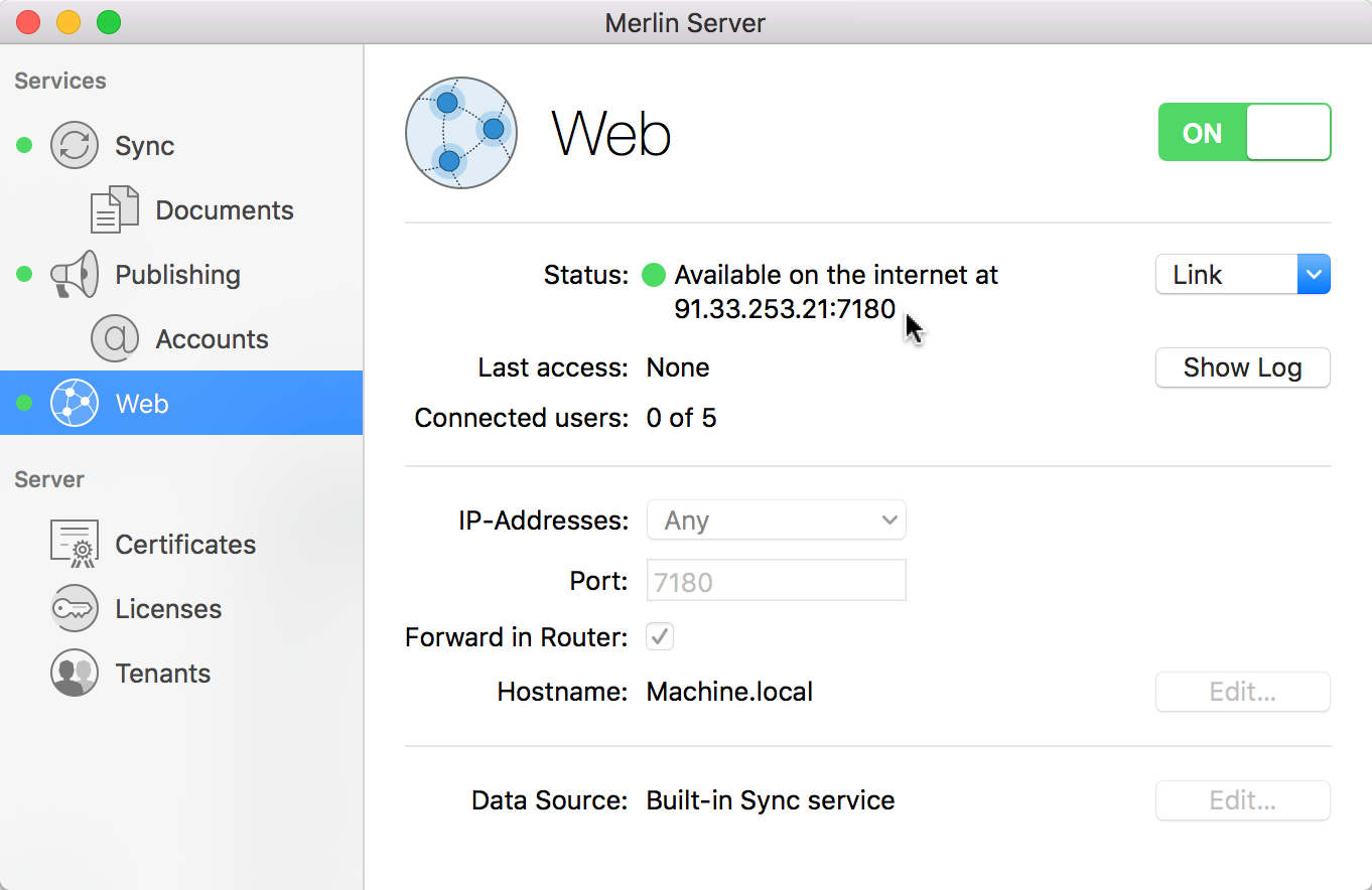 Server:Web On Internet