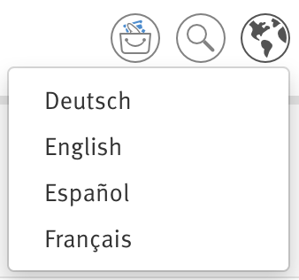 language chooser