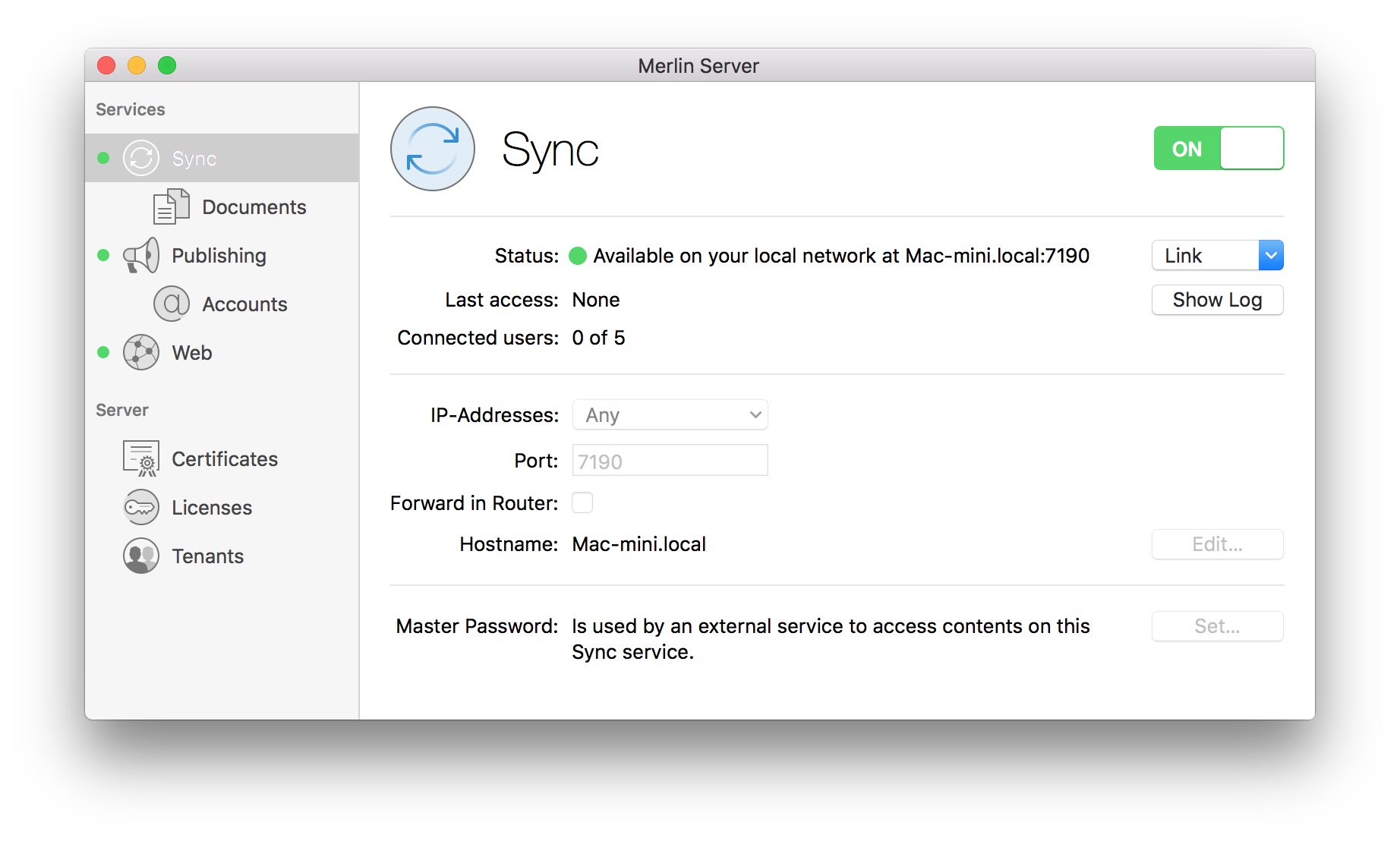 Synchronization in Merlin Server Synchronization in Merlin Server