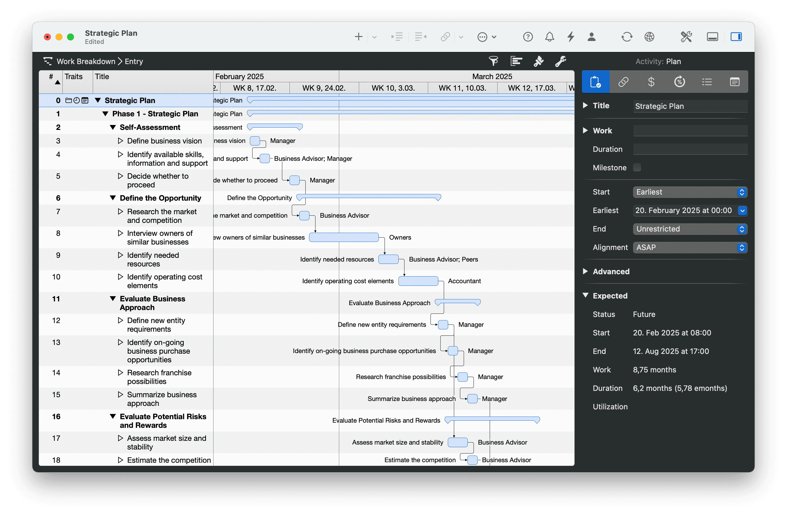 Creating a New Roadmap in Merlin Project