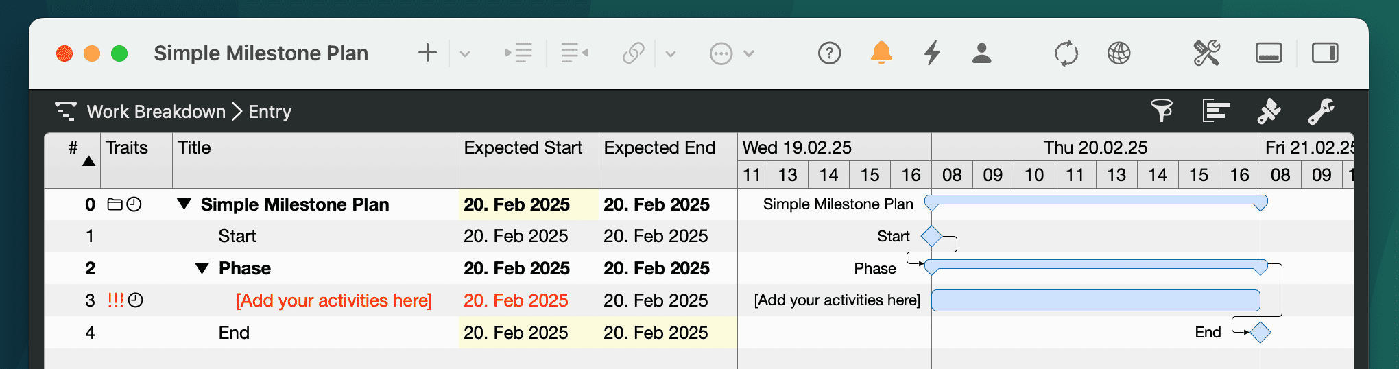 Understanding and resolving scheduling conflict - Activity Starts after Entered Date